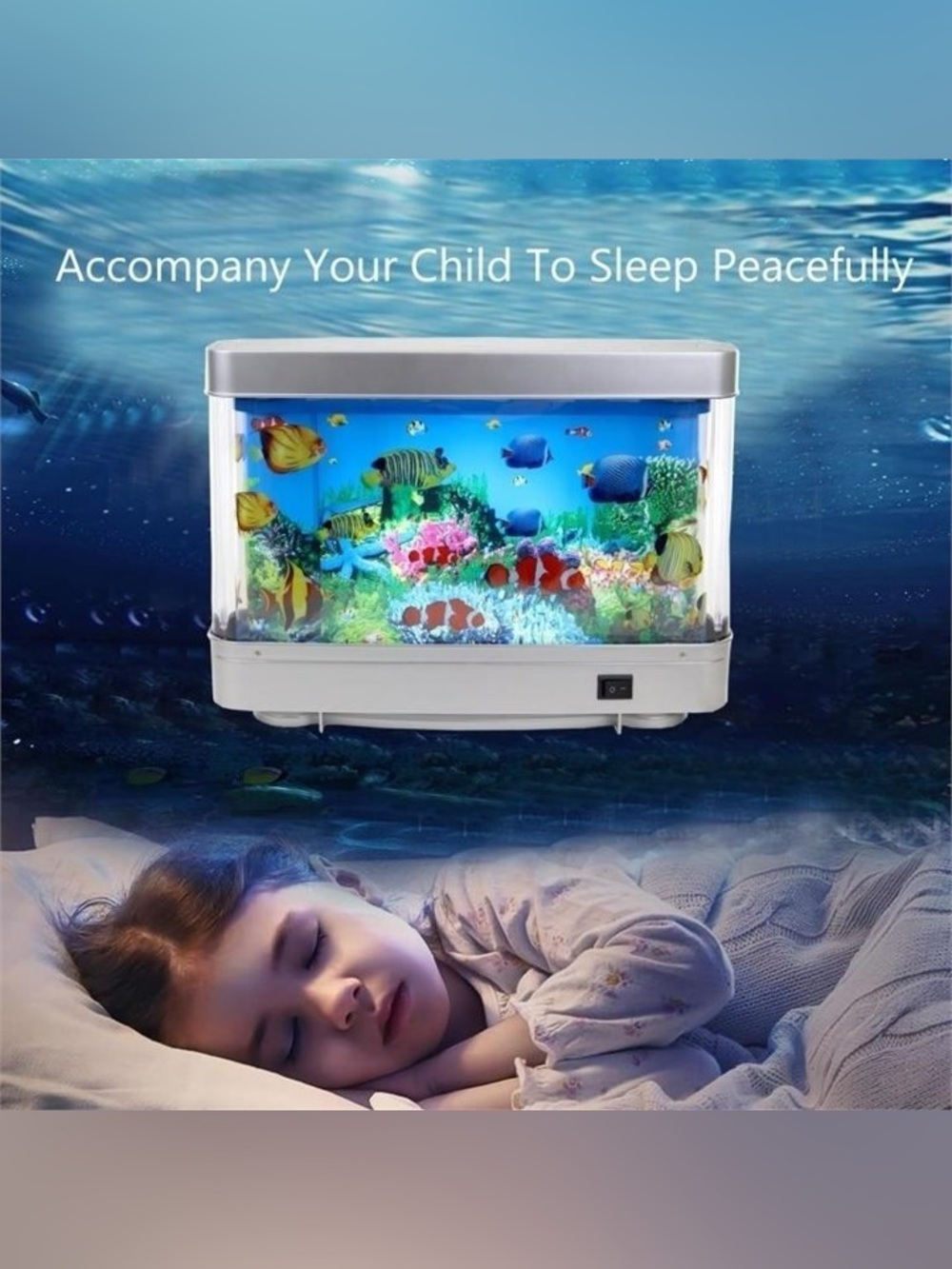 LED Aquarium Night Light Fish Tank Projection